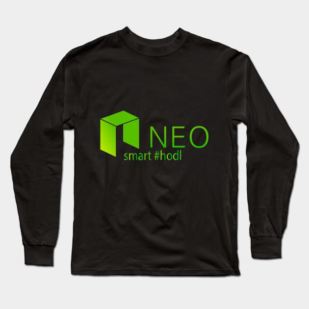 "NEO, smart #hodl" Long Sleeve T-Shirt by CryptoDeity